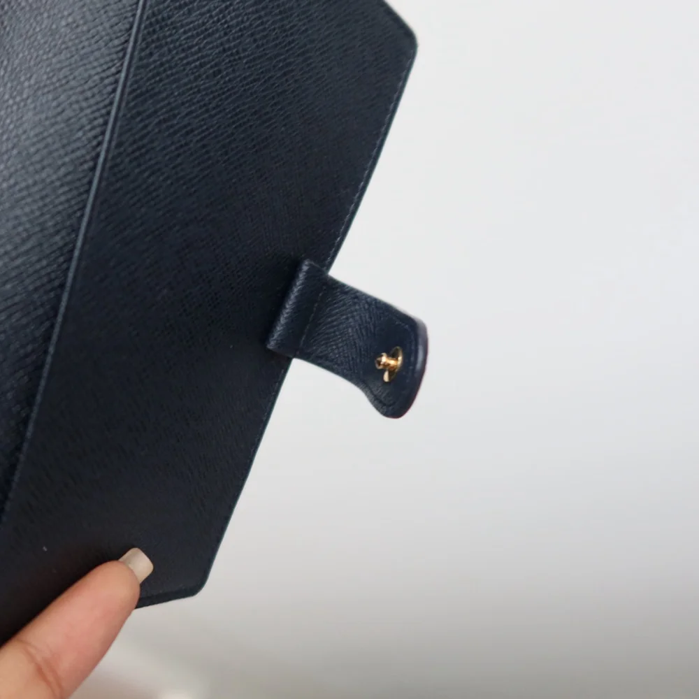 Louis Vuitton Mini Lin Navy Agenda PM EXCELLENT